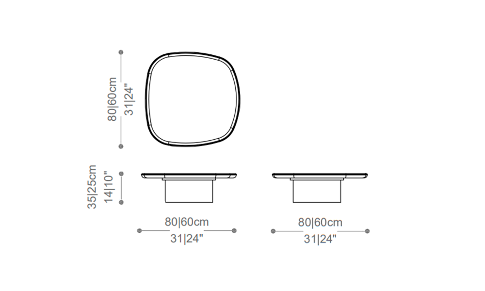 Image of the main dimensions of the product